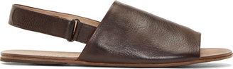 Marsèll Brown Leather Slingback Sandals