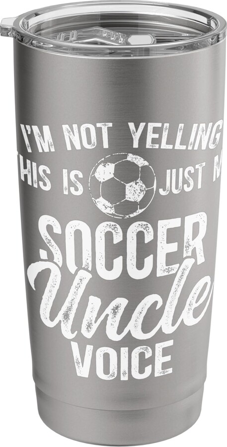Funny Uncle Of A Soccer Player On Father's Day My Soccer Uncle Voice Soccer Player Uncle Stainless Steel Insulated Tumbler
