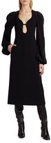 Thumbnail for your product : Victoria Beckham Long Sleeve Keyhole Midi Dress