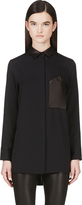 Thumbnail for your product : Rag and Bone 3856 Rag & Bone Black Leather-Trimmed Cooper Shirt