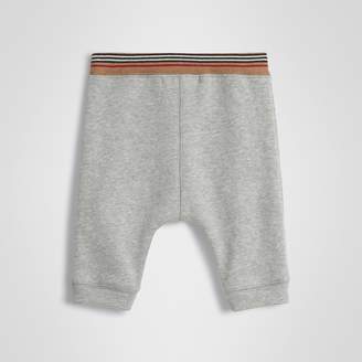 Burberry Icon Stripe Cotton Jersey Sweatpants
