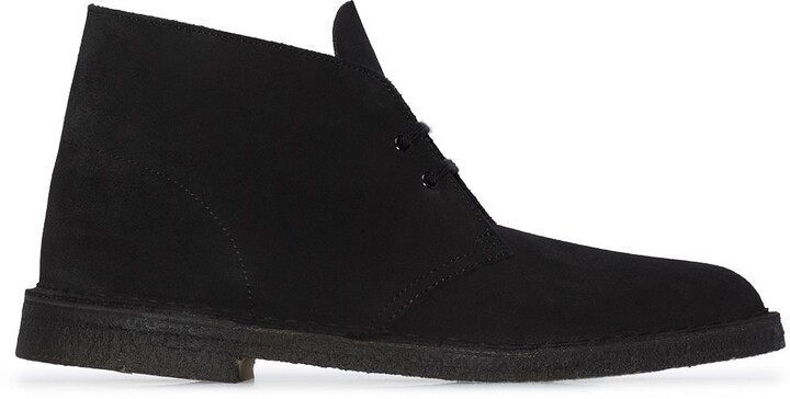 clarks original black suede desert shoes