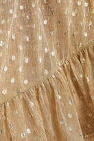 Thumbnail for your product : IRO Melbou Tiered Metallic Polka-dot Jersey Mini Skirt