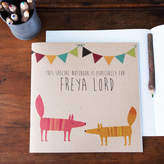 Thumbnail for your product : Equipment Lou Brown Designs Personalised Fox Notebook