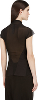 Thumbnail for your product : Rick Owens Black Mesh Shoulder Bustier Zipup Vest