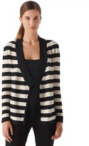 Thumbnail for your product : White House Black Market Striped Open Cardigan