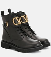 Thumbnail for your product : Valentino Garavani VLOGO leather ankle boots