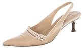 Thumbnail for your product : Sergio Rossi Leather Slingback Pumps