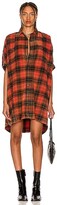 Thumbnail for your product : R 13 Plaid Oversized Boxy Dress in Red