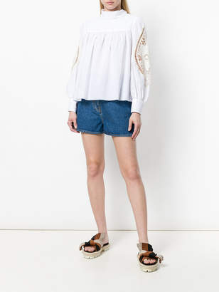 See by Chloe lace insert blouse
