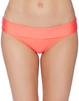 Thumbnail for your product : Splendid Women's Stitch Solid Banded Bikini Bottom Coral 12 (Manufacturer Size: 38)