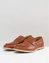 Thumbnail for your product : ASOS Penny Loafers With Woven Detail In Tan