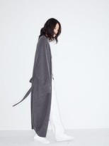 Thumbnail for your product : Raey Long Shawl Belted Cashmere Cardigan - Charcoal