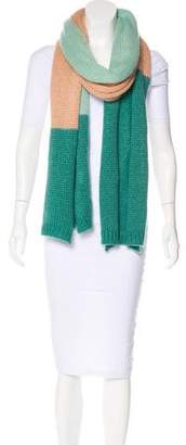Collection Privée? Colorblock Rib Knit Scarf w/ Tags