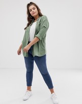 Thumbnail for your product : ASOS DESIGN Curve utility long sleeve shirt