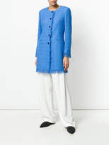Thumbnail for your product : Tagliatore fringed trim tweed coat