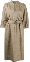 Thumbnail for your product : Loro Piana Belted Linen Midi Dress