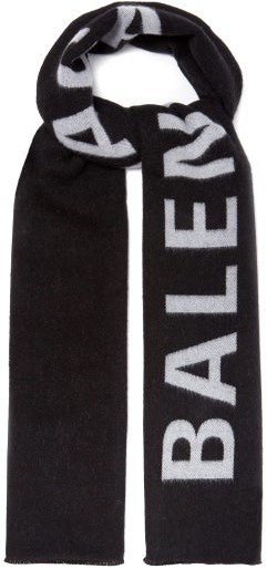 balenciaga grey scarf
