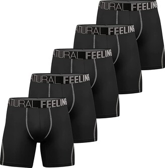 Shop Generic Separatec Men's Sport Performance Dual Pouch Boxer Long Leg  Underwear-Blue Online