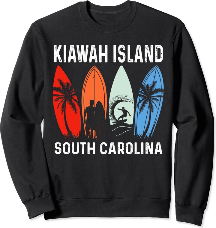 Kiawah Island Beach South Carolina Beach Souvenir Retro Kiawah Island Beach South Carolina Surfing Beach Sweatshirt
