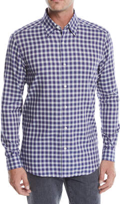 Ermenegildo Zegna Men's Plaid Cotton Sport Shirt