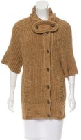 Thumbnail for your product : Balenciaga Short Sleeve Rib Knit Cardigan