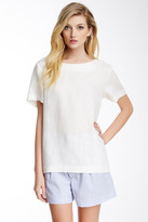 Thumbnail for your product : Trovata Woven Short Sleeve Linen Tee