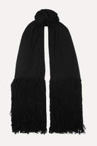 Thumbnail for your product : Bottega Veneta Tasseled Cashmere And Wool-blend Wrap - Black