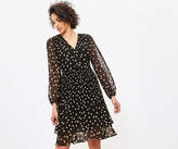 oasis spot pleat skater dress