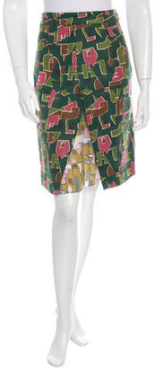 Marni Geometric Print Asymmetrical Skirt
