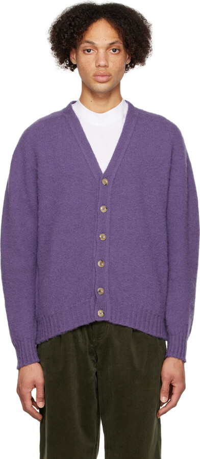 Howlin' Purple Shaggy Bear Cardigan ShopStyle