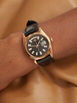 Thumbnail for your product : LIZZIE MANDLER Vintage Rolex Day-date Diamond & Rose-gold Watch - Rose Gold