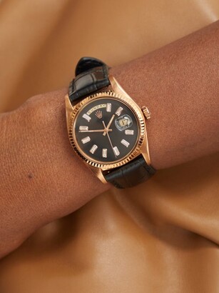 LIZZIE MANDLER Vintage Rolex Day-date Diamond & Rose-gold Watch - Rose Gold
