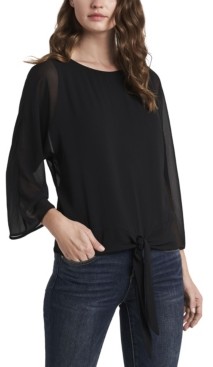 tie front chiffon top