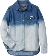 Thumbnail for your product : 7 For All Mankind Dip Dye Snap Button Shirt (Big Girls)