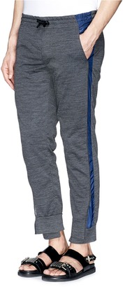 Kolor Nylon side wool-blend jersey jogging pants