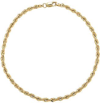 FINE JEWELRY Infinite Gold 14K Yellow Gold 8.5 Glitter Hollow Rope Bracelet