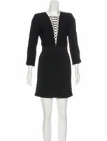 Thumbnail for your product : Balmain Lace-Up Bodycon Dress Black