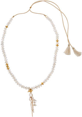 Chan Luu 18K Over Silver Gemstone & 2Mm Pearl Necklace