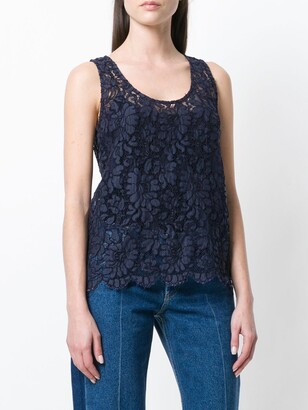 Yves Saint Laurent Pre-Owned Lace Tank Top