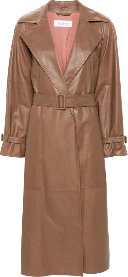 Max Mara Ande leather trench coat