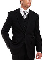 Thumbnail for your product : JCPenney Stafford Gabardine Performance Black Wool Suit Jacket