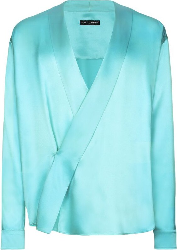 Dolce & Gabbana Silk Wrap Shirt ShopStyle