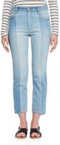 Thumbnail for your product : Etoile Isabel Marant Clancy Cropped Denim Jeans, Light Blue