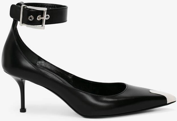 Black Pump Silver Heel | ShopStyle