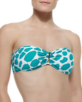 Thumbnail for your product : MICHAEL Michael Kors Ikat-Print Cinched Bandeau Top