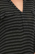 Thumbnail for your product : Splendid Drapey Striped Henley in Black