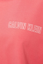 Thumbnail for your product : Calvin Klein Performance Cropped Printed Stretch-cotton-jersey T-shirt
