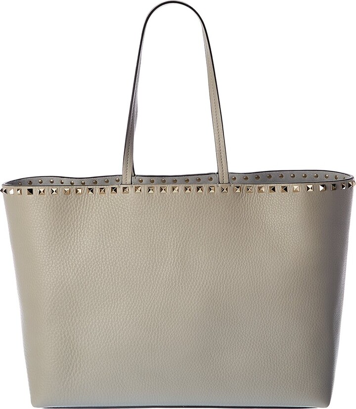 Valentino Rockstud Large Grainy Leather Shopper Tote - ShopStyle