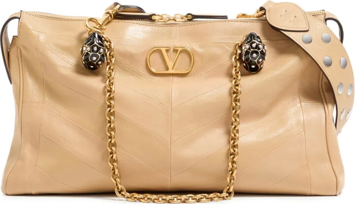 Valentino Garavani Panthea chevron-pattern shoulder bag